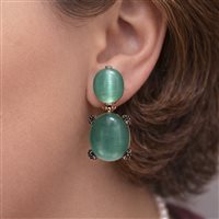 Boucles d'oreilles Lucos Femme in Argent C36VERDE
